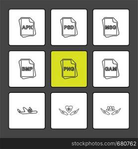 file type , files , documents , file , doc , ai , psd , pdf , png , jpg , dmg , exe , msd , apk , txt, docx ,xls , html , css , wav, mp3 , mp4 , db , eps , svg, icon, vector, design, flat, collection, style, creative, icons
