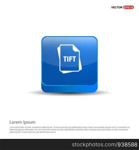 file type icons - 3d Blue Button.