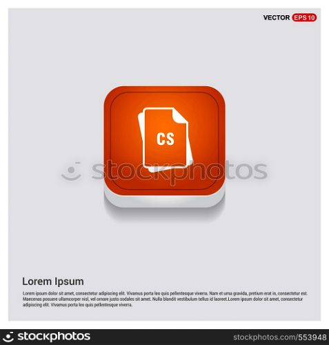 file type icons Orange Abstract Web Button - Free vector icon