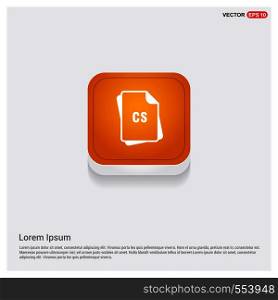 file type icons Orange Abstract Web Button - Free vector icon