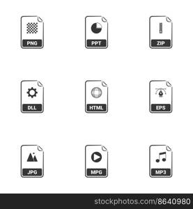 File Types icons.White background