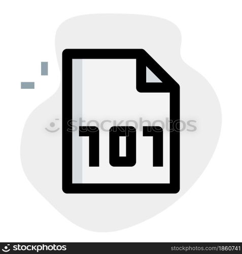 File with systematic data security encryption.. File with systematic data security encryption