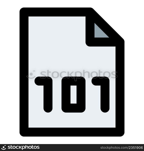 File with systematic data security encryption.. File with systematic data security encryption