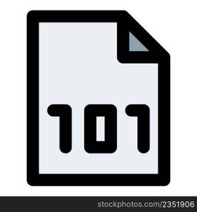 File with systematic data security encryption.. File with systematic data security encryption