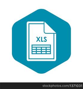 File XLS icon in simple style isolated on white background. Document type symbol. File XLS icon, simple style