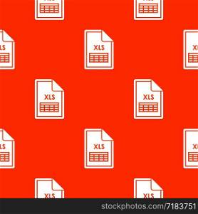File XLS pattern repeat seamless in orange color for any design. Vector geometric illustration. File XLS pattern seamless
