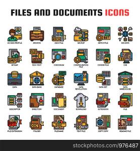 Files and Documents , Thin Line and Pixel Perfect Icons