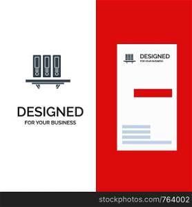 Files, Archive, Data, Database, Documents, Folders, Storage Grey Logo Design and Business Card Template