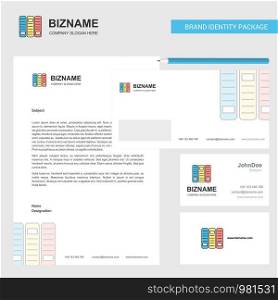 Files Business Letterhead, Envelope and visiting Card Design vector template