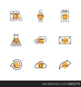 files , desk , police station , beaker , chat , message , reste , cloud, right ,icon, vector, design, flat, collection, style, creative, icons