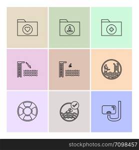 files , folders , globe , world , stars , icon, vector, design, flat, collection, style, creative, icons , heart ,