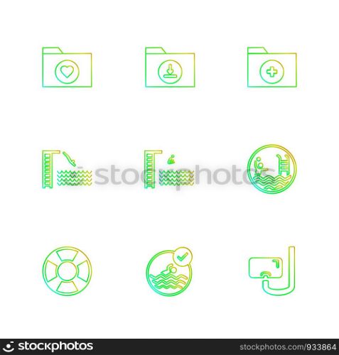 files , folders , globe , world , stars , icon, vector, design, flat, collection, style, creative, icons , heart ,