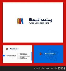 Files Logo design with Tagline & Front and Back Busienss Card Template. Vector Creative Design