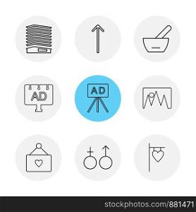 files , up , bowl , ad , bill board , ad, image , heart , female, male , icon, vector, design, flat, collection, style, creative, icons