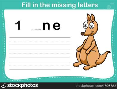 Fill in the missing letters,illustration, vector