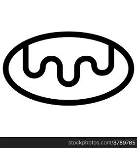 Filled eclairs outline vector icon