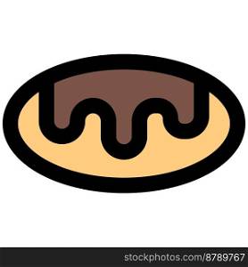 Filled eclairs outline vector icon