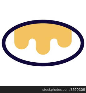 Filled eclairs outline vector icon