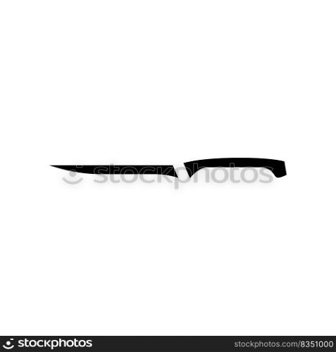 fillet knife glyph icon vector. fillet knife sign. isolated symbol illustration. fillet knife glyph icon vector illustration