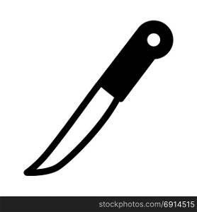 fillet knife, icon on isolated background