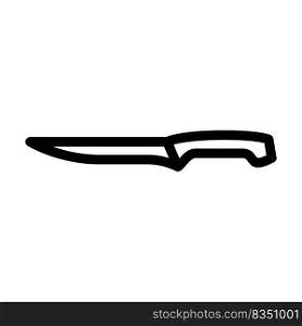 fillet knife line icon vector. fillet knife sign. isolated contour symbol black illustration. fillet knife line icon vector illustration
