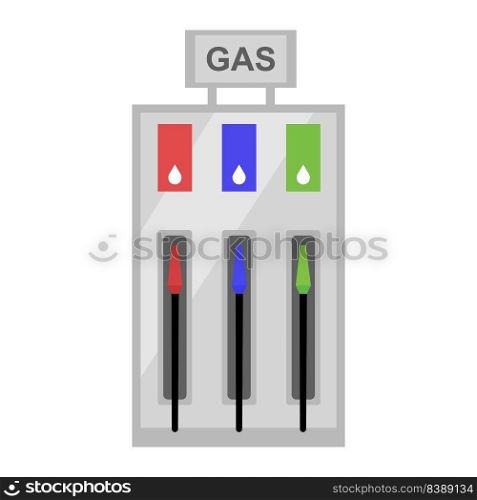 Filling station semi flat color vector object. Full sized item on white. Selling gasoline for motor cars. Gas station. Simple cartoon style illustration for web graphic design and animation. Filling station semi flat color vector object