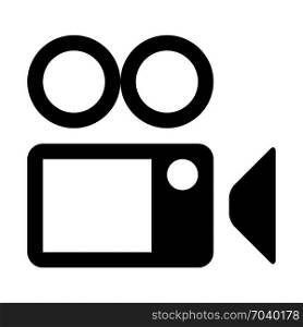 film camera, icon on isolated background