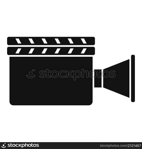 Film clapper icon simple vector. Movie board. Clapperboard cinema. Film clapper icon simple vector. Movie board