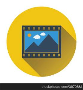 Film frame icon. Flat design. Vector illustration.