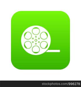 Film icon digital green for any design isolated on white vector illustration. Film icon digital green