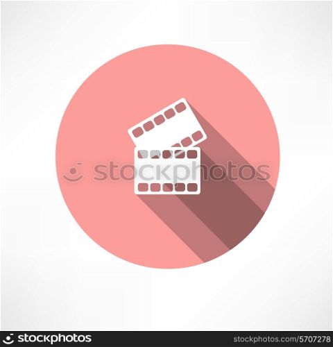 Film icon Flat modern style vector illustration