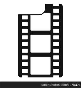 Film icon. Simple illustration of film vector icon for web design isolated on white background. Film icon, simple style