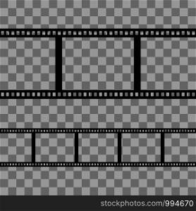 Film line isolated on chess background. Vector. Film line