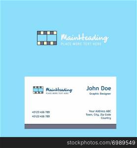 Film logo Design with business card template. Elegant corporate identity. - Vector