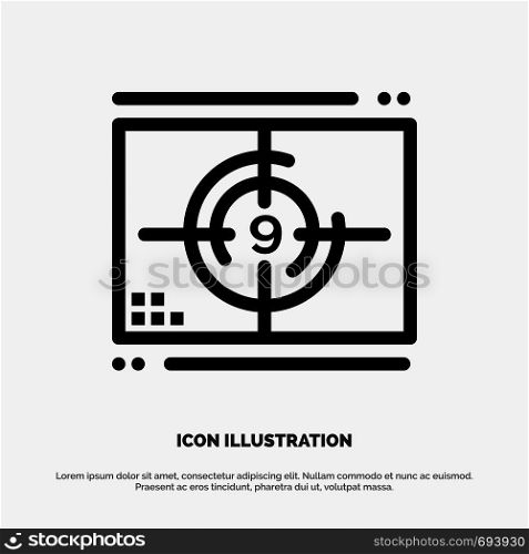 Film, Movie, Numbers, Opening, Premiere Line Icon Vector