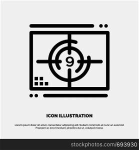 Film, Movie, Numbers, Opening, Premiere Line Icon Vector