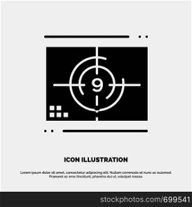 Film, Movie, Numbers, Opening, Premiere solid Glyph Icon vector