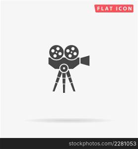 Film projector flat vector icon. Hand drawn style design illustrations.. Film projector flat vector icon