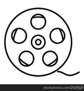 Film reel icon outline vector. Movie cinema. Video camera. Film reel icon outline vector. Movie cinema