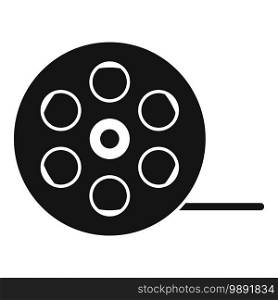 Film reel icon. Simple illustration of film reel vector icon for web design isolated on white background. Film reel icon, simple style