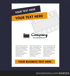 Film roll Title Page Design for Company profile ,annual report, presentations, leaflet, Brochure Vector Background