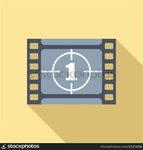 Film stage icon flat vector. Cinema movie. Camera studio. Film stage icon flat vector. Cinema movie