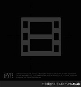 Film strip icon - Black Creative Background - Free vector icon