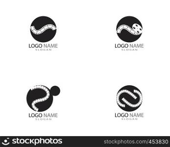 Film strip icon logo template