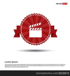 Film strip icon - Red Ribbon banner