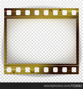 Film Strip Vector. Cinema Of Photo Frame Strip Blank Scratched Isolated On Transparent Background.. Film Strip Vector. Cinema Of Photo Frame Strip Blank Isolated On Transparent Background.