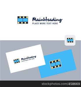 Film vector logotype with business card template. Elegant corporate identity. - Vector
