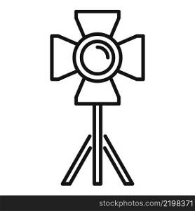 Filmmaker spotlight icon outline vector. Cinema video. Movie camera. Filmmaker spotlight icon outline vector. Cinema video
