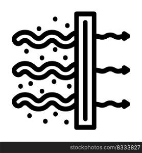 filter air line icon vector. filter air sign. isolated contour symbol black illustration. filter air line icon vector illustration