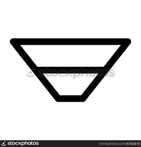 Filter icon line isolated on white background. Black flat thin icon on modern outline style. Linear symbol and editable stroke. Simple and pixel perfect stroke vector illustration.